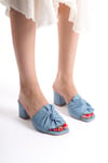 SHOES HAKİKİ DERİ FİYONKLU TOPUKLU TERLİK