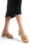 SHOES HAKİKİ DERİ FİYONKLU TOPUKLU TERLİK