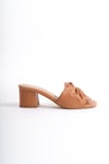 SHOES HAKİKİ DERİ FİYONKLU TOPUKLU TERLİK