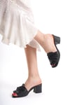 SHOES HAKİKİ DERİ FİYONKLU TOPUKLU TERLİK