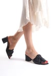 SHOES HAKİKİ DERİ FİYONKLU TOPUKLU TERLİK