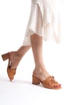 SHOES HAKİKİ DERİ FİYONKLU TOPUKLU TERLİK