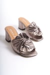 SHOES HAKİKİ DERİ FİYONKLU TOPUKLU TERLİK
