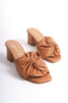 SHOES HAKİKİ DERİ FİYONKLU TOPUKLU TERLİK