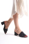 SHOES HAKİKİ DERİ FİYONKLU TOPUKLU TERLİK