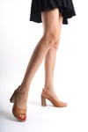 SHOES HAKİKİ DERİ TOPUKLU SANDALET