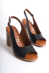 SHOES HAKİKİ DERİ TOPUKLU SANDALET