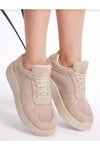 Süet Fileli Sneaker Spor Ayakkabı