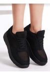 Süet Fileli Sneaker Spor Ayakkabı