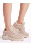 Süet Fileli Sneaker Spor Ayakkabı