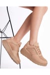 SÜET FİLELİ SNEAKER SPOR AYAKKABI