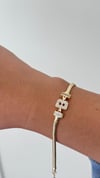 14k 'B' harf bilezik  - 1003