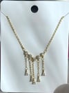 Gold zirkon taşlı minimal kolye - 1051