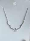 Silver minimal çiçek kolye - 1048