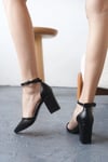 altınmodashoes Kadın Celar Mat Deri Beyaz Topuklu Ayakkabı - Beyaz