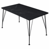 Siyah Mermer Desenli Masa 60x120cm