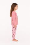 %100 pamuk çocuk uzun kollu ince kız çocuk pijama takımı