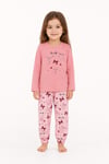 %100 pamuk çocuk uzun kollu ince kız çocuk pijama takımı