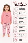 %100 pamuk çocuk uzun kollu ince kız çocuk pijama takımı