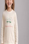 %100 pamuk çocuk uzun kollu ince pijama takımı