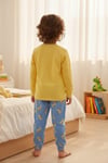 %100 pamuk çocuk uzun kollu ince pijama takımı