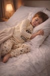 %100 pamuk çocuk uzun kollu ince pijama takımı