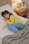 %100 pamuk çocuk uzun kollu ince pijama takımı