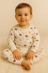 %100 Pamuk Unisex Çocuk Alt Üst Pijama Takımı | Uzun Kollu, Yumuşak ve Nefes Alan