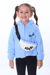 Bebe Mavisi Kareluxe Peluş Aksesuarlı Çocuk Hırka - Unisex 1-5 Yaş
