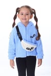 Bebe Mavisi Kareluxe Peluş Aksesuarlı Çocuk Hırka - Unisex 1-5 Yaş