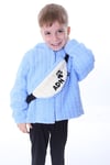 Bebe Mavisi Kareluxe Peluş Aksesuarlı Çocuk Hırka - Unisex 1-5 Yaş