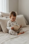 çocuk pijama takımı ayı desenli raporlu kumaş