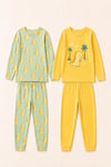Çocuk Pijama Takımı – Pamuklu Likralı ve İnterlok Penye Kumaş – 2-10 Yaş