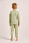 erkek çocuk dinazor basklı likralı pijama takımı
