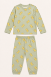 erkek çocuk dinazor basklı likralı pijama takımı