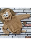 Kapüşonlu Bebek Peluş Çıtçıtlı Body