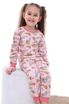 Mevsimlik Pamuklu Kumaş Karikatürlü Unisex Çocuk Pijama Takımı