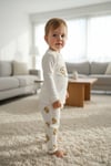 Raporlu Kumaş Desenli Çocuk Pijama Takımı