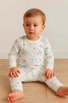 Raporlu Kumaş Desenli Çocuk Pijama Takımı