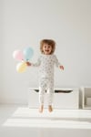Raporlu Kumaş Desenli Çocuk Pijama Takımı