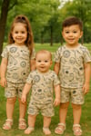 saferi krem reng yazlık pijama takımı