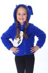 Sax Mavisi Kareluxe Peluş Aksesuarlı Çocuk Hırka - Unisex 1-5 Yaş