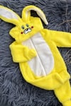 Unisex Bebek Sarı Bebesev Peluşlu Welsoft Tavşan Tulum
