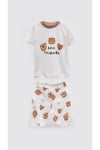 Unisex Bebek Ve Çocuk Ayıcık Desenli Yazlık Pijama Takımı - Best Friends 0-4 Yaş