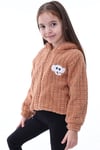 Unisex Çocuk Kareli Peluş Hırka - Astar Detaylı, 1-5 Yaş, Kışlık