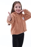 Unisex Çocuk Kareli Peluş Hırka - Astar Detaylı, 1-5 Yaş, Kışlık