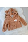 Unisex Çocuk Kareli Peluş Hırka - Astar Detaylı, 1-5 Yaş, Kışlık
