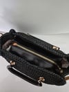 ​Zarif Siyah Hasır El ve Omuz Çantası -