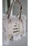 Krem Tüylü Teddy Kol ve El Çantası - Furry Bag