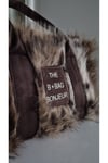 Leopar Desen Tüylü Teddy Kol ve El Çantası - Furry Bag